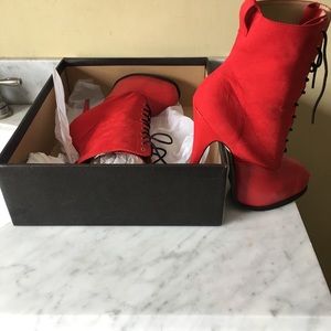Super bad red booties size 8